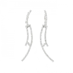 Bông tai kim cương 18KWG - Hàng hiệu Authentic