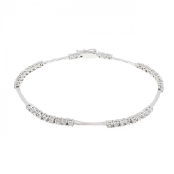 K18WG Vòng tay kim cương 1.00CT - Hàng hiệu Chính hãng 870802