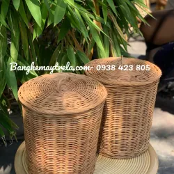 Sọt tròn đựng đồ mây tự nhiên 716524