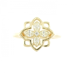 【Sản phẩm mới】Nhẫn kim cương K18YG hình hoa 0.20CT 669426