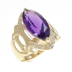 Nhẫn Amethyst K18YG 4.43CT - Hàng hiệu Authentic
