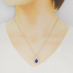 K18YG Sapphire Necklace 3.111CT Madagascar - Hàng hiệu Authentic 862843