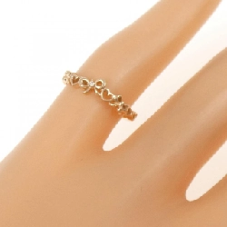 Nhẫn hồng xà cừ K10PG hình trái tim × ruy băng kim cương 666798