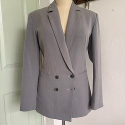 Áo blazer màu xám 2 lớp dày dặn đứng form chất vài mềm, form menwear size S/M 154271