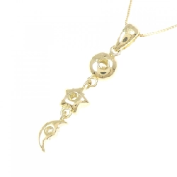 K18YG Ngôi sao × Mặt trăng Dây chuyền kim cương 0.25CT - Hàng hiệu Chính hãng 859694