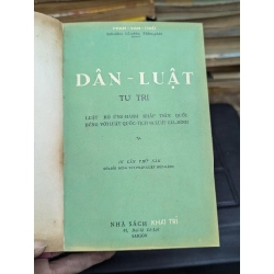 DÂN LUẬT TU TRI - PHAN VĂN THIẾT ( SÁCH ĐÓNG BÌA CỨNG CÒN BÌA GỐC )