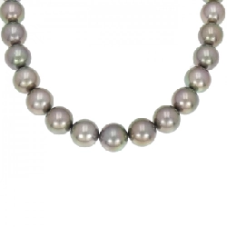 Mặt dây chuyền ngọc trai đen với khóa bạc 10-12mm - Hàng hiệu Authentic