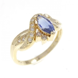 Nhẫn Sapphire K18YG 0.47CT - Hàng hiệu Chính hãng