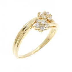 Nhẫn kim cương hoa K18YG 0.30CT - Hàng hiệu Authentic