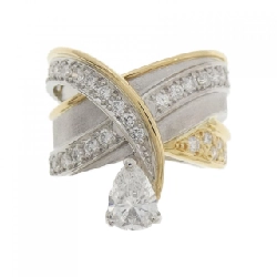 Nhẫn kim cương PT900/K18YG 0.73CT - Hàng hiệu Authentic 849672