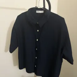 Áo sơ mi Hàn ngắn tay xanh than 791316