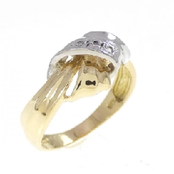 Nhẫn kim cương K18YG/PT900 0.02CT