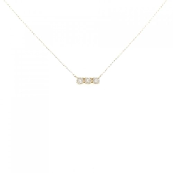 K18YG Ba viên đá quý Kim cương Dây chuyền 0.15CT - Hàng hiệu Chính hãng