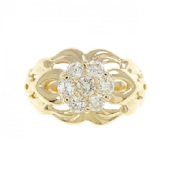 Nhẫn kim cương hoa K18YG 0.52CT 667385