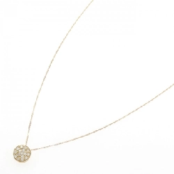 K18YG Pave Diamond Necklace 0.20CT - Hàng hiệu Authentic 858639