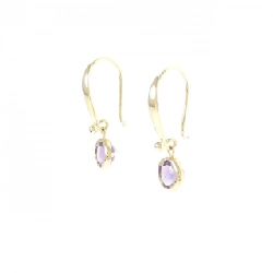 K18YG Amethyst Bông tai - Hàng hiệu Chính hãng 873057