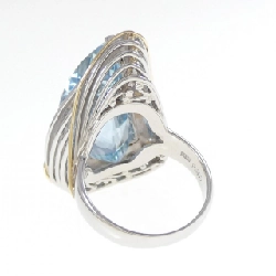 Nhẫn Aquamarine PT900/K18YG 13.45CT 669295