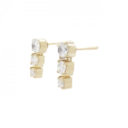 K18YG Bông tai kim cương - Hàng hiệu Chính hãng 871722