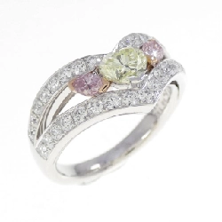 Nhẫn kim cương hình trái tim K18WG/K18PG 0.742CT - Hàng hiệu Chính hãng