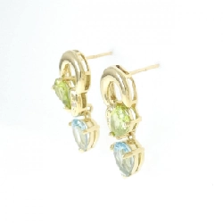 K18YG Đá màu Bông tai - Hàng hiệu Chính hãng 871090