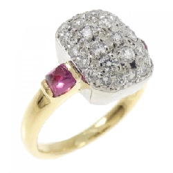 Nhẫn ruby K18YG/PT900 0.27CT