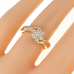 Nhẫn kim cương hoa K18YG 0.50CT 672385