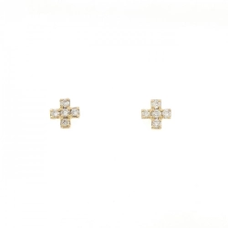 Bông tai kim cương K18YG 0.10CT - Hàng hiệu Chính hãng