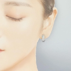 K18WG Bông tai/Khuyên tai kim cương 0.50CT - Hàng hiệu Chính hãng 869314