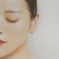 Khuyên tai hình vòng K18YG - Hàng hiệu Authentic 847395