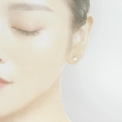 Bông tai kim cương K18YG 0.307CT 0.304CT F SI1 Tốt - Hàng hiệu Chính hãng 875396