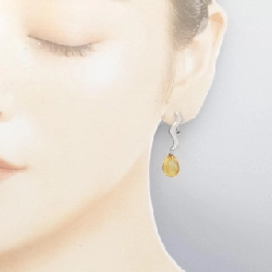 K18WG Bông tai Citrine - Hàng hiệu Chính hãng 871257