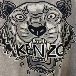 Áo sweater Kenzo thêu đầu hổ màu xám size L 757323