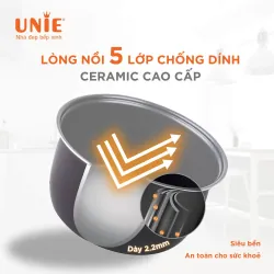 💎 UNIE UPC5081Y – Nồi áp suất điện 5L hầm xương – nấu cháo – nấu đậu nhanh gấp 3 lần! 715282