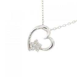 K10WG Mặt dây chuyền kim cương hình trái tim × hoa 0.05CT - Hàng hiệu Chính hãng 860975