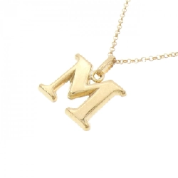 K18YG Chữ cái M Dây chuyền - Hàng hiệu Chính hãng 864329