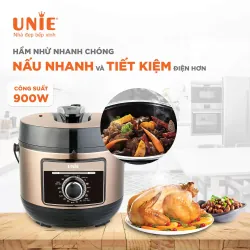 💎 UNIE UPC5081Y – Nồi áp suất điện 5L hầm xương – nấu cháo – nấu đậu nhanh gấp 3 lần! 715282
