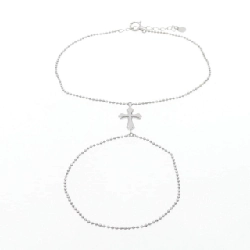 K18WG Nhẫn đeo tay chéo - Hàng hiệu Authentic 873816