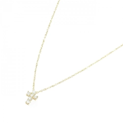 K18YG Dây chuyền kim cương hình chữ thập 0.32CT - Hàng hiệu Chính hãng 865321