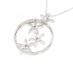 K18WG Hoa Đá Kim Cương Dây Chuyền 0.74CT - Hàng hiệu Chính hãng 863136