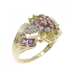 Nhẫn đá màu 10KYG/10KWG - Hàng hiệu Authentic