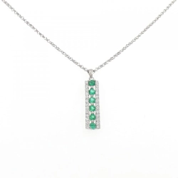 Dây chuyền Emerald PT900/PT850 0.53CT - Hàng hiệu Authentic