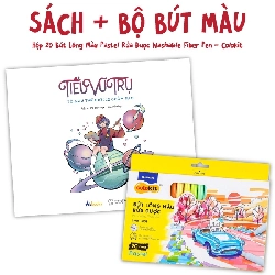 Combo Sách Tiểu Vũ Trụ - Tô Màu Thế Giới 12 Chòm Sao + Hộp 20 Bút Lông Màu Pastel Rửa Được Washable Fiber Pen - Colokit SWM-C008 (2021) - Mèo Vũ Trụ, Cún