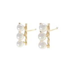 K18YG Bông tai ngọc trai Akoya - Hàng hiệu Authentic 874495