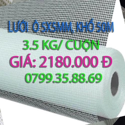 Lưới Sợi Thủy Tinh 5x5 Loại Tốt Tô Trát Chống Thấm Chống Nứt Gia Cường