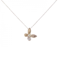 K18PG Bướm Kim Cương Dây Chuyền 0.122CT - Hàng hiệu Chính Hãng