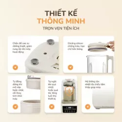 Máy làm sữa hạt UNIE UCB15 1.5L giảm ồn 30%, 10 chức năng nấu, xay nấu tự động thông minh 578098