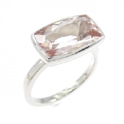 Nhẫn Morganite PT900 3.78CT - Hàng hiệu Chính hãng