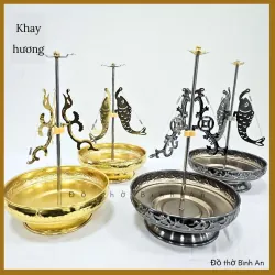 Khay cắm hương vòng, khay xông trầm hương - Đồ thờ Bình An - Decor Phong thuỷ 717637
