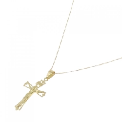 K18YG Dây chuyền hình chữ thập - Hàng hiệu Chính hãng 866009