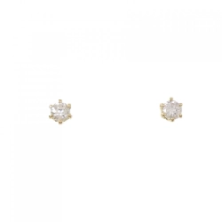 K18YG Solitaire Bông tai Kim cương - Hàng hiệu Chính hãng